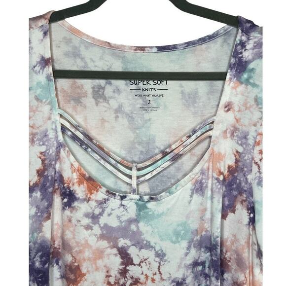 Torrid Super Soft Knit Tie Dye Tee Size 2 - Picture 2 of 5